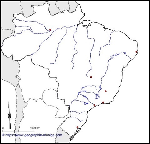Carte du Brésil - Jacques MUNIGA
