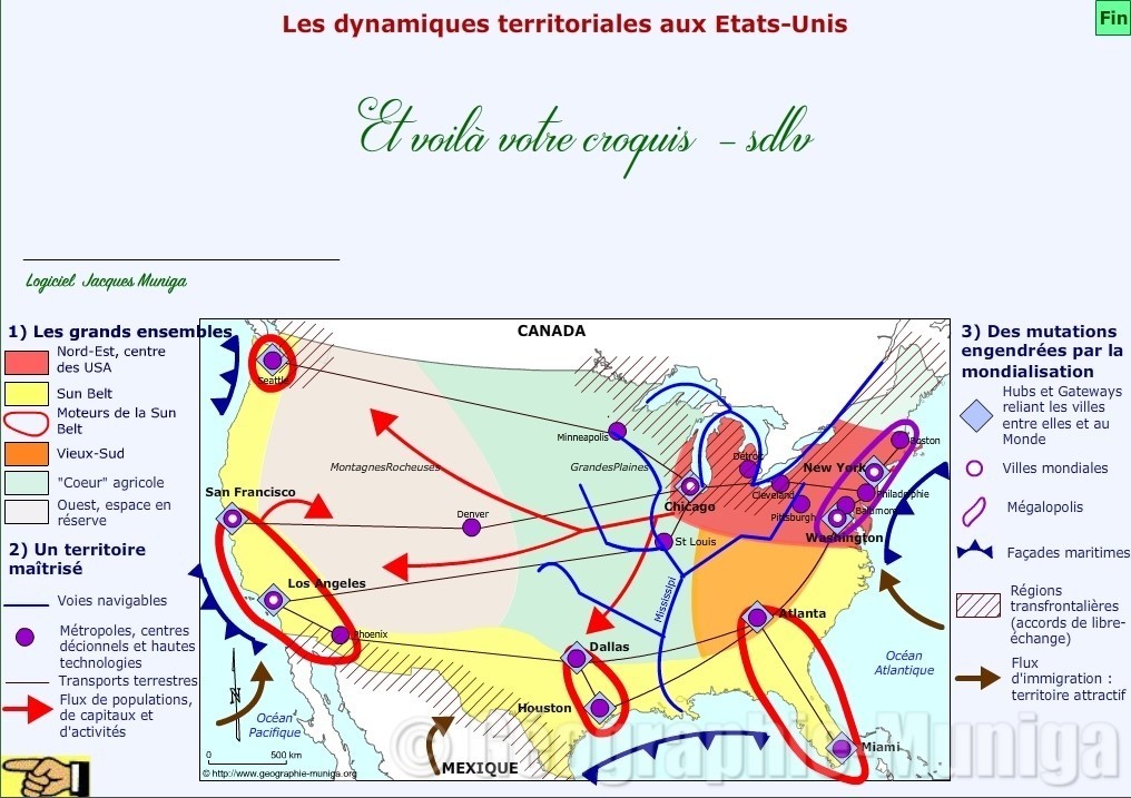 Carte États-Unis : Plan États-Unis 