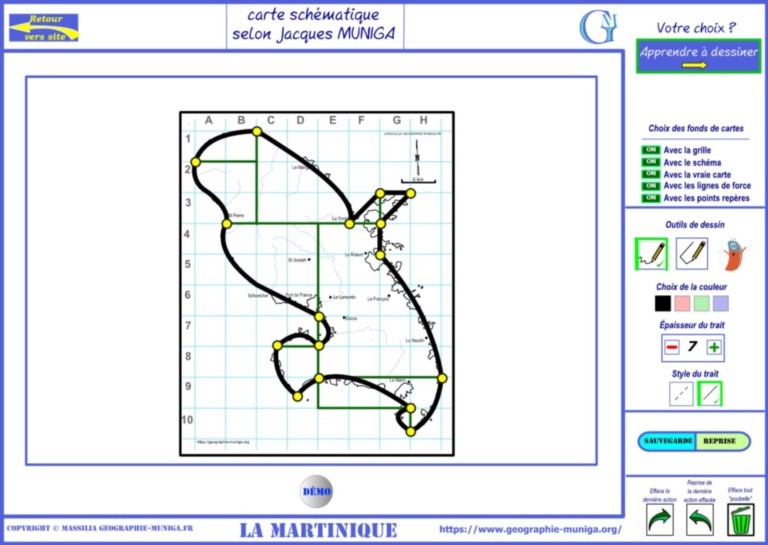 Je dessine la Martinique schématique