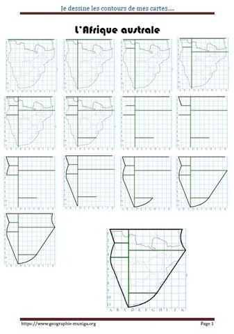 Cartes schématiques de l'Afrique australe - Jacques MUNIGA