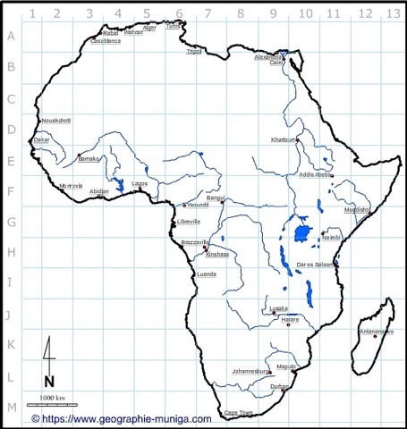 Carte de l'Afrique - Jacques MUNIGA