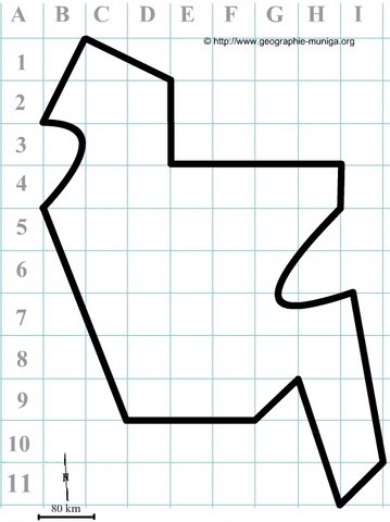 Carte du Bangladesh schématique avec grille - Jacques MUNIGA