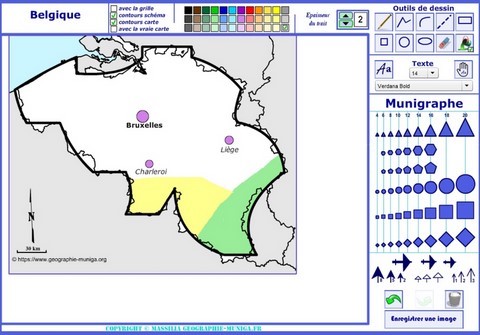 Logiciel de dessin de la Belgique - Jacques MUNIGA