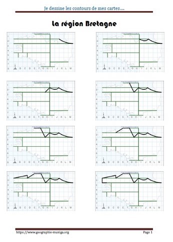 Je dessine la Bretagne schématique selon Jacques MUNIGA