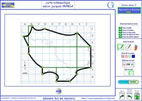 Je dessine la région Île de France schématique