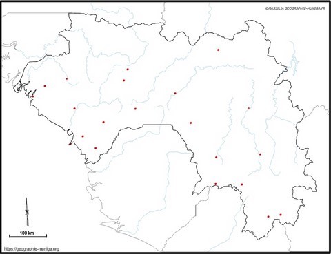 Carte de la Guinée Conakry