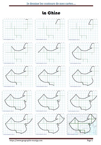 Carte schématique de la Chine - Jacques MUNIGA