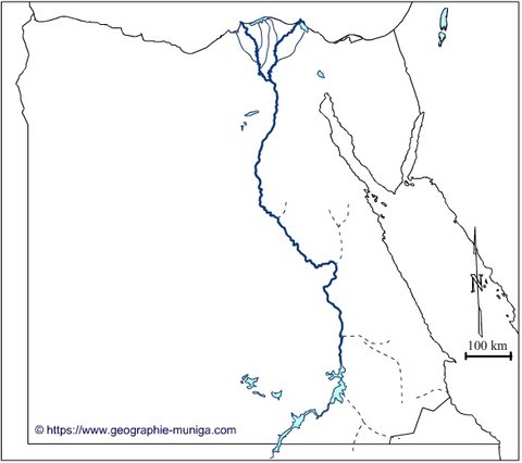 Carte de l'Egypte - Jacques MUNIGA