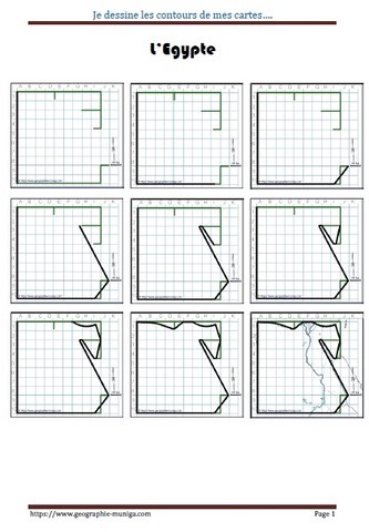 Carte schématique de l'Egypte - Jacques MUNIGA