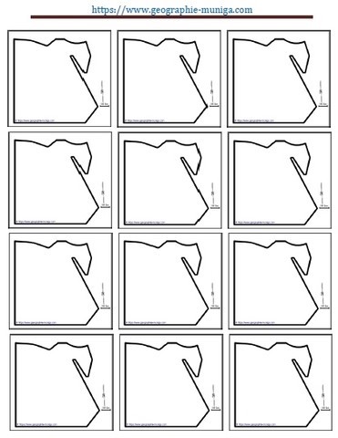 Carte schématique de l'Egypte - Jacques MUNIGA