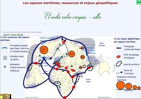 Les espaces maritimes, ressources et enjeux géopolitiques - Jacques MUNIGA