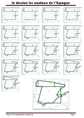 Espagne schématique Pas à Pas selon Jacques MUNIGA
