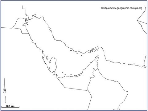 Carte du Golfe Arabo-Persique - Jacques MUNIGA