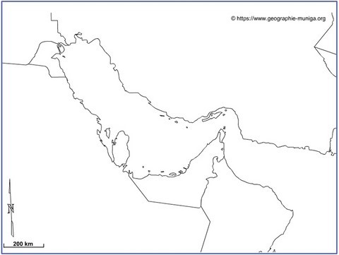 Carte du Golfe Arabo-Persique - Jacques MUNIGA