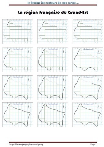 Je dessine la région du Grand Est schématique - Jacques MUNIGA