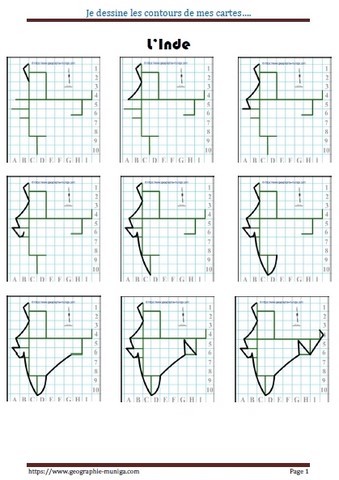 Carte schématique de l'Inde - Jacques MUNIGA