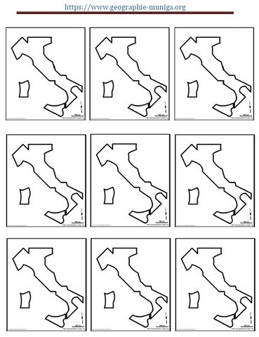 Italie schématique selon Jacques MUNIGA