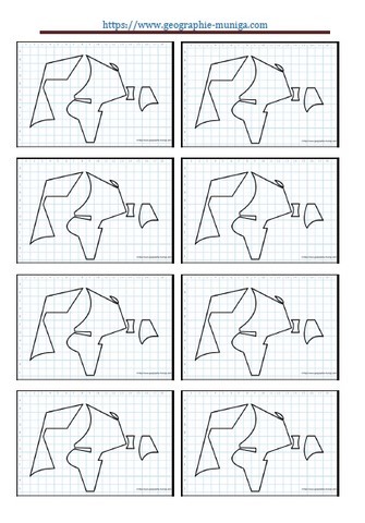 Carte du monde vu du pôle schématique - Jacques MUNIGA