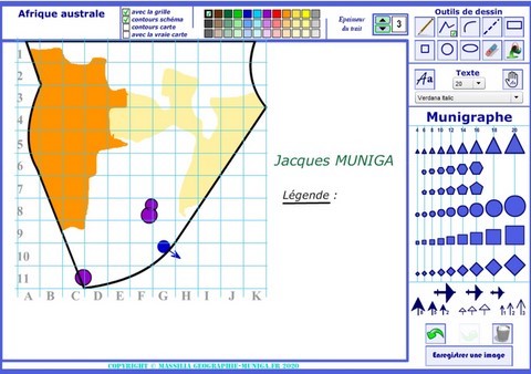 Logiciel de dessin de l'Afrique australe - Jacques MUNIGA