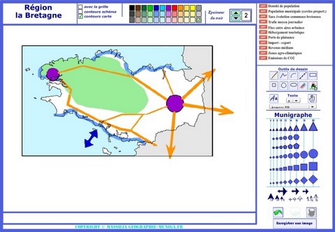 Logiciel de dessin MuniCarto de la région Bretagne- Jacques MUNIGA