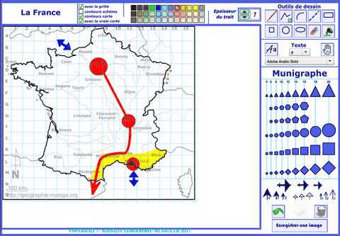 Logiciel de dessin de la France - Jacques MUNIGA