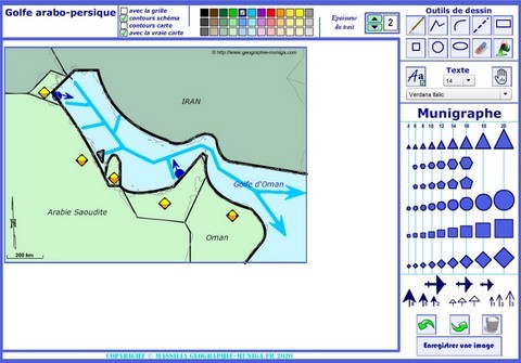 Logiciel de dessin du Golfe Arabo-Persique - Jacques MUNIGA