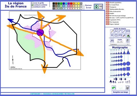 Logiciel de dessin MuniCarto de la région de l'Île de France - Jacques MUNIGA