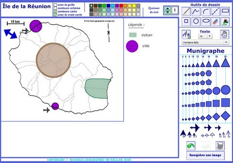 Logiciel de dessin de lîle de la Réunion - Jacques MUNIGA