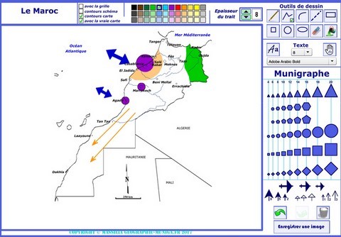 Logiciel de dessin du Maroc - Jacques MUNIGA