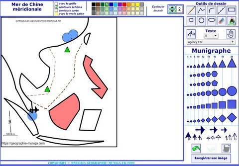 Logiciel de dessin Mer de Chine - Jacques MUNIGA