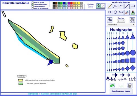 Logiciel de dessin de la la Nouvelle Calédonie - Jacques MUNIGA