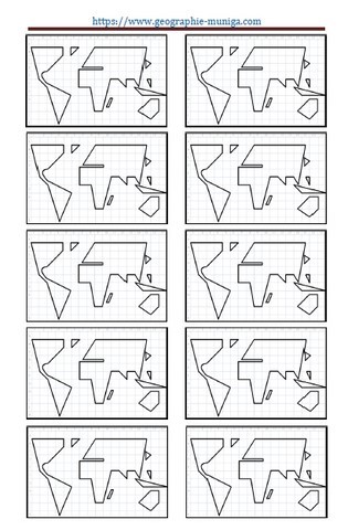 Carte du planisphère schématique - Jacques MUNIGA