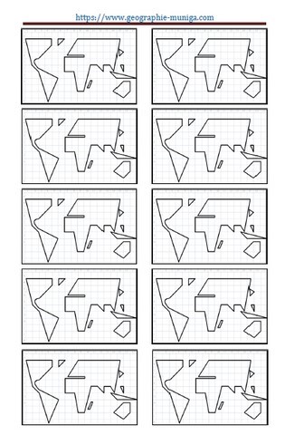 Carte du planisphère schématique - Jacques MUNIGA