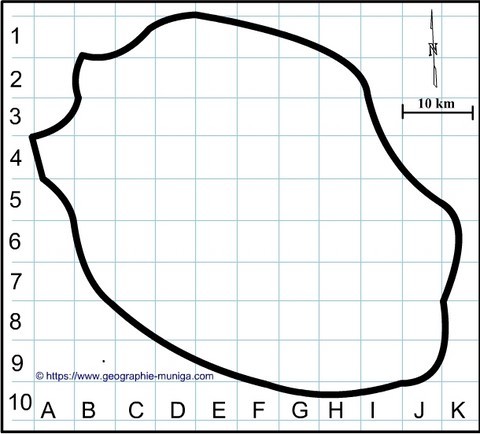 Carte de l'île de la Réunion - Jacques MUNIGA