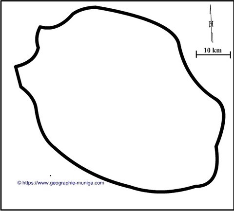 Carte de l'île de la Réunion - Jacques MUNIGA