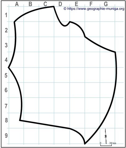 La région les Hauts de France schématique avec grille - Jacques MUNIGA