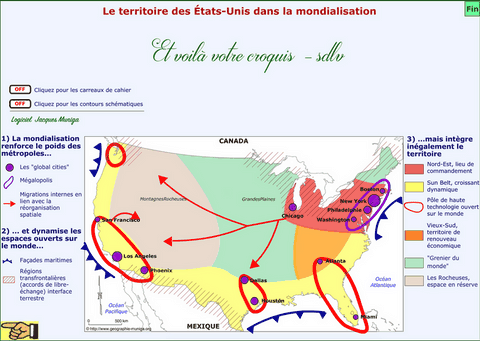 Thème 3-2 : Des espaces transformés par la mondialisation - Le territoire des États-Unis dans la mondialisation - Jacques MUNIGA