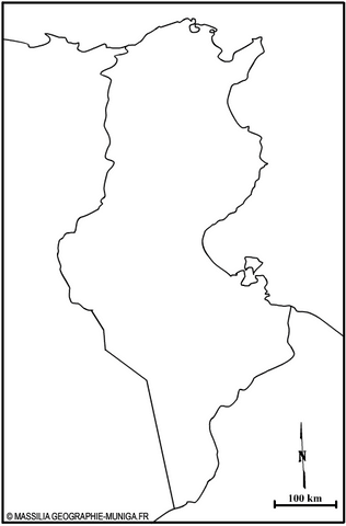 Carte la Tunisie par Jacques MUNIGA