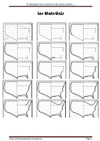 Carte schématique des Etats-Unis   -  USA  - Jacques MUNIGA