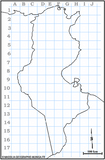 Carte la Tunisie avec grille par Jacques MUNIGA